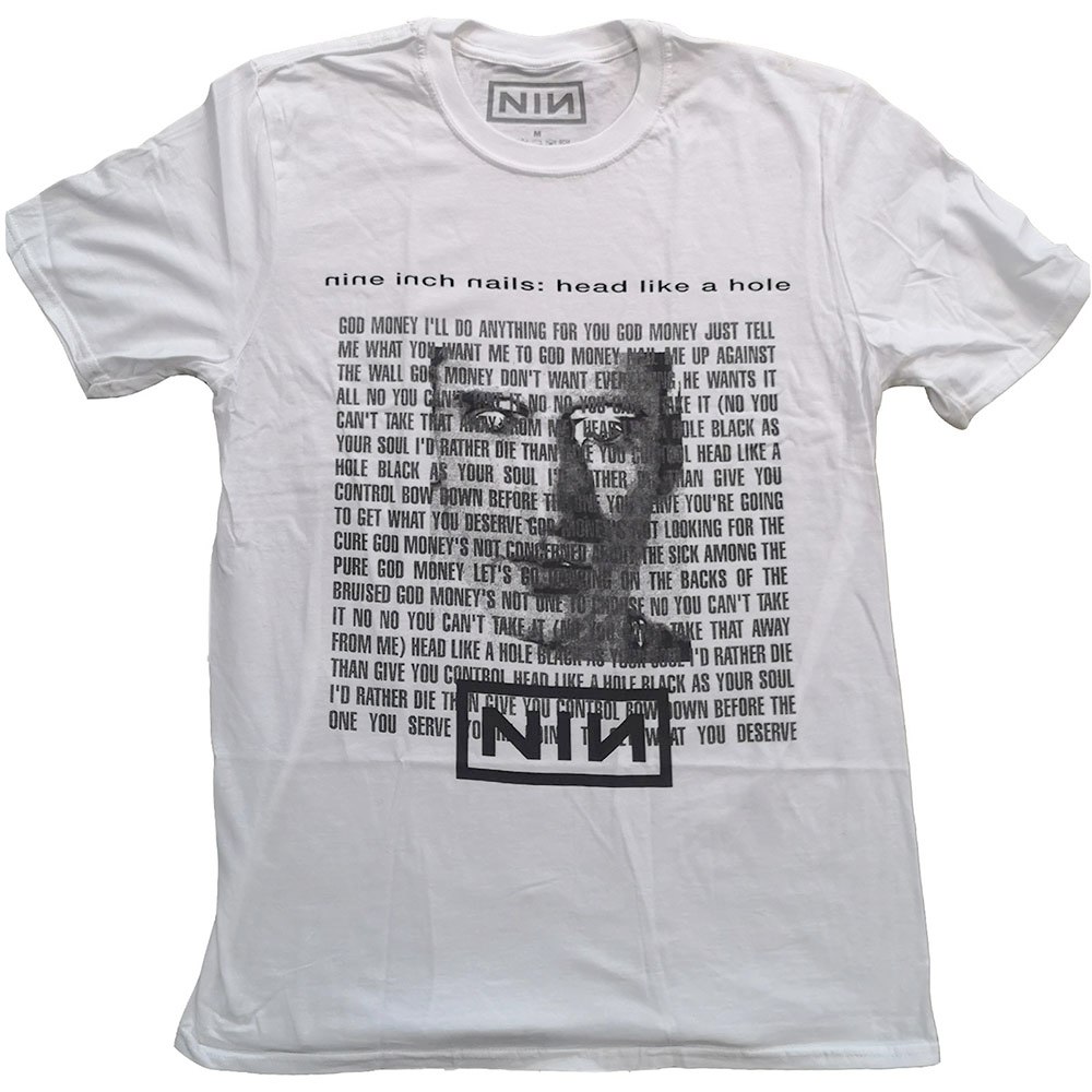Nine Inch Nails - Head Like A Hole Heren Tshirt - Wit